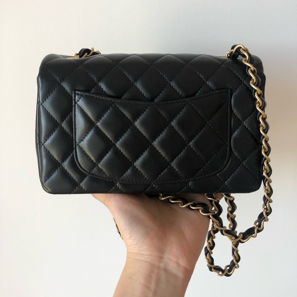 Chanel Classic Mini in Brushed Gold Material NWT - Picture 5 of 8